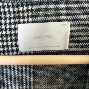 OAK + FORT Black & White Houndstooth Jacket